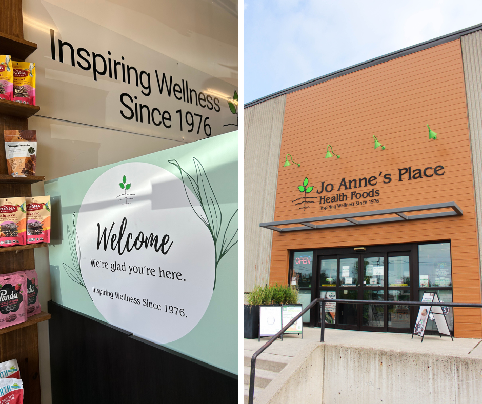 Two pictures; On the left is the inside of our Lindsay location, on the right in the outside of our Peterborough location