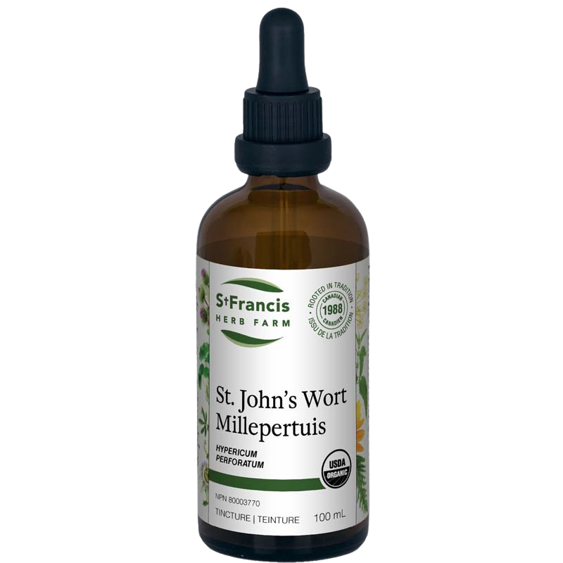 A bottle of St.Francis St. John's Wort tincture