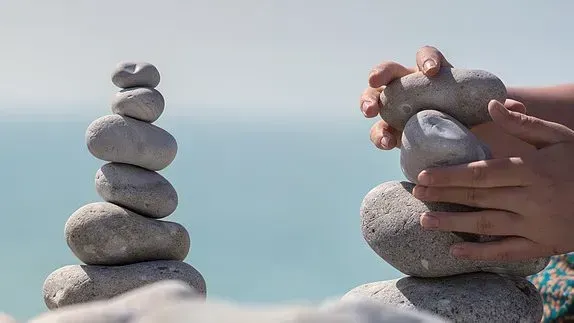 piling rocks