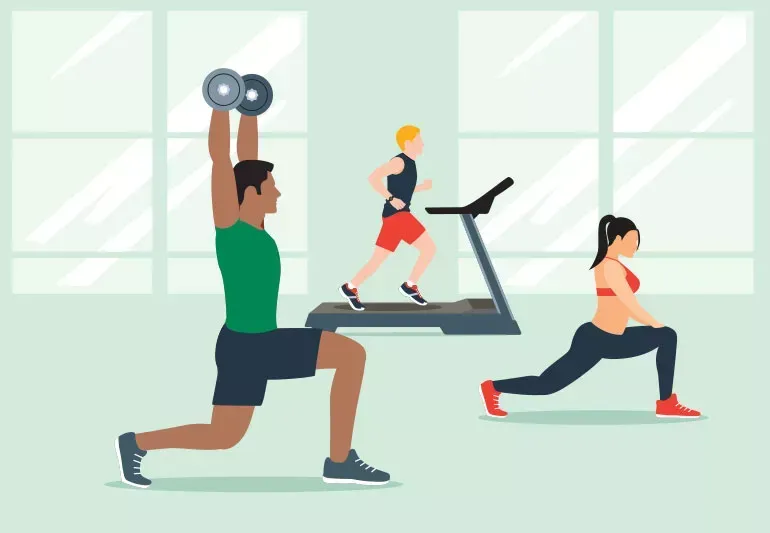 people working out