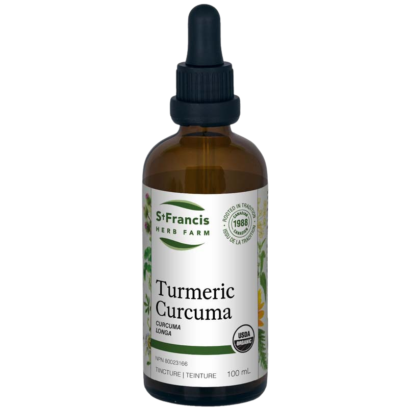 A bottle of St.Francis Turmeric Curcuma tincture
