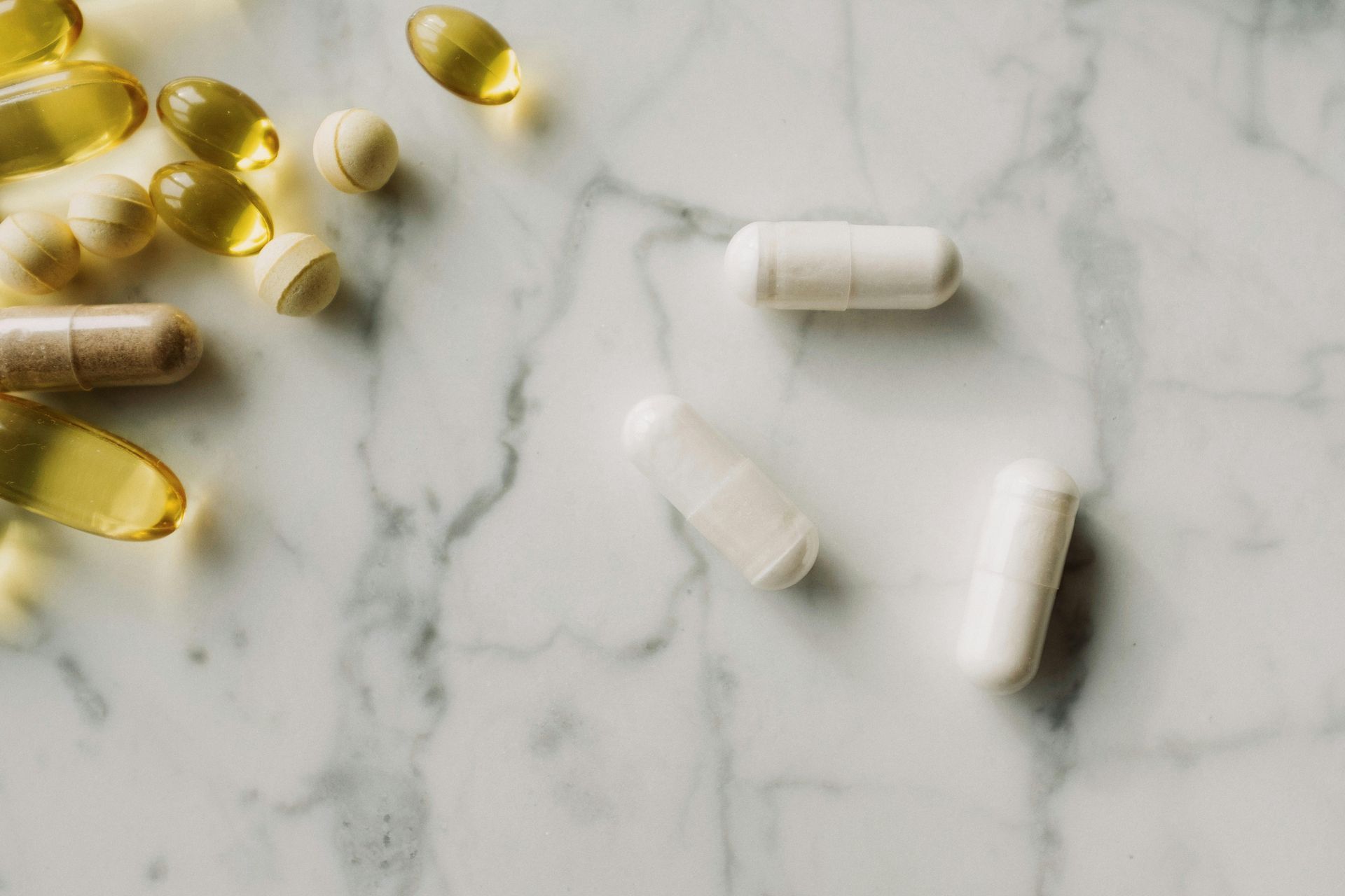 Marble countertop with supplements on top