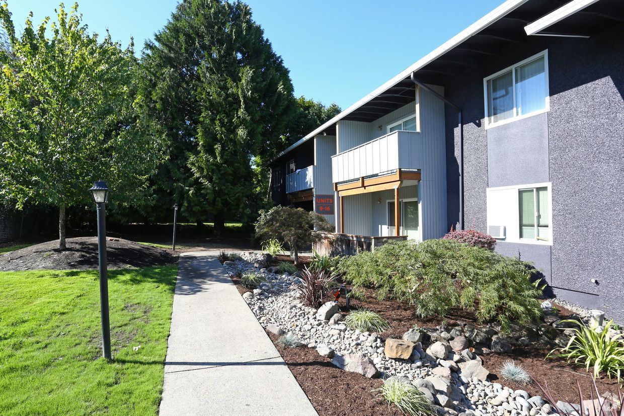 Exterior of apartment building