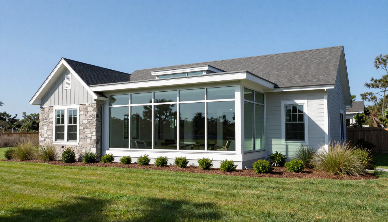 Modern detached garage addition by Blum Services in North Carolina