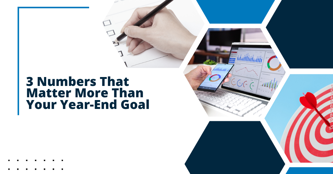 Checklist, phone and laptop dashboards, and dart hitting bullseye target