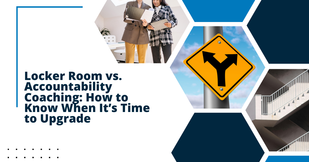 Fork-in-the-road sign for The CORE's Locker Room vs. Level 1 coaching