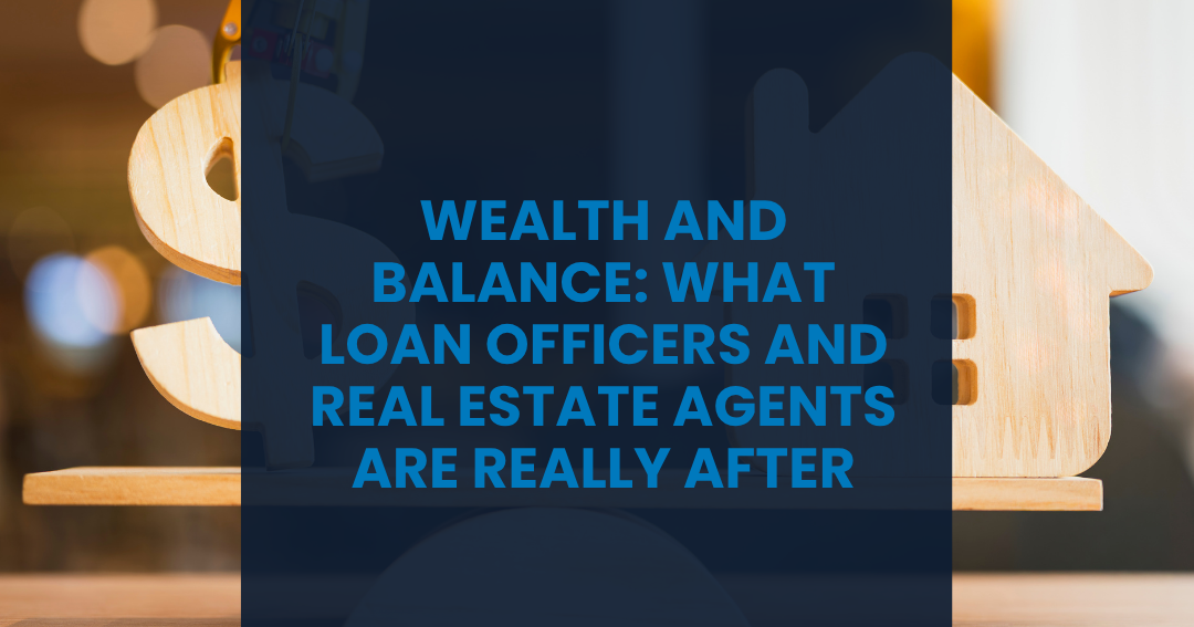 Wooden dollar sign and house symbolizing wealth and balance for loan officers and real estate agents