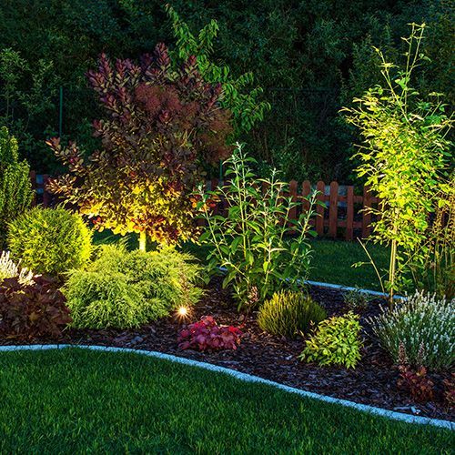 Garden at Night — Riverside, CA — Paz Landscape and Concrete Garden at Night — Riverside, CA — Paz Landscape and Concrete
