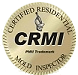 CRMI certified residential property manager badge in gold and black with laurel wreath design