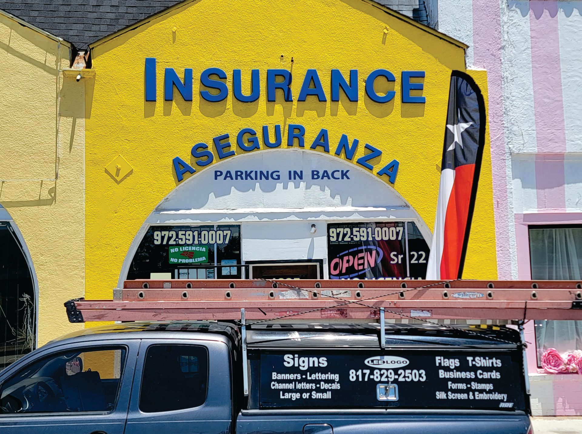 Yellow building with 