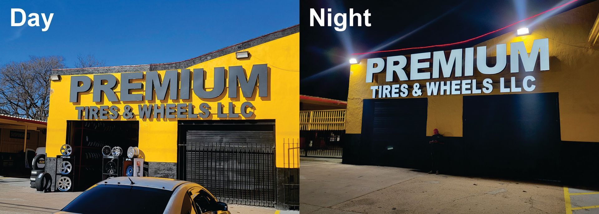 Day/night view of a 