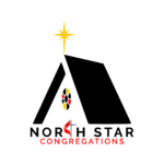 North Star Congregations logo with a black church silhouette, yellow star, and red text on white background