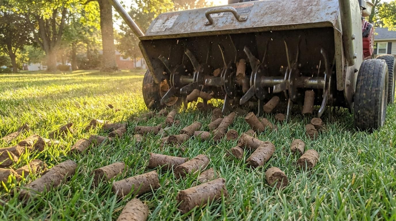 Aeration and overseeding cost by Toledo lawn size