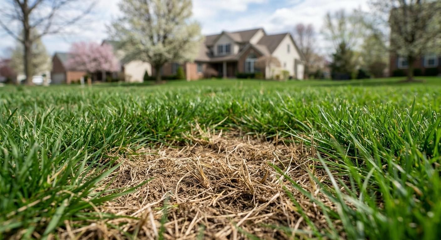 Common causes of bare spots in Ohio lawns