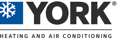 The York Heating and Air Conditioning logo, featuring a blue square with a white snowflake icon next to the text