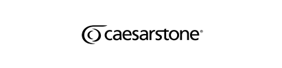 The caesarstone logo is on a white background.