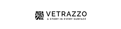 A logo for vetrazzo a story in every surface