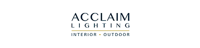 The logo for acclaim lighting interior outdoor is shown on a white background.