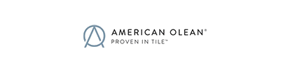 A logo for american olean is shown on a white background.