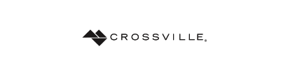 A black and white logo for crossville on a white background