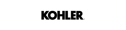 The kohler logo is black and white on a white background.