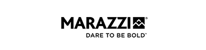 A black and white logo for marazzi dare to be bold