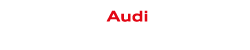 Logotipo da Audi em texto vermelho sobre fundo branco