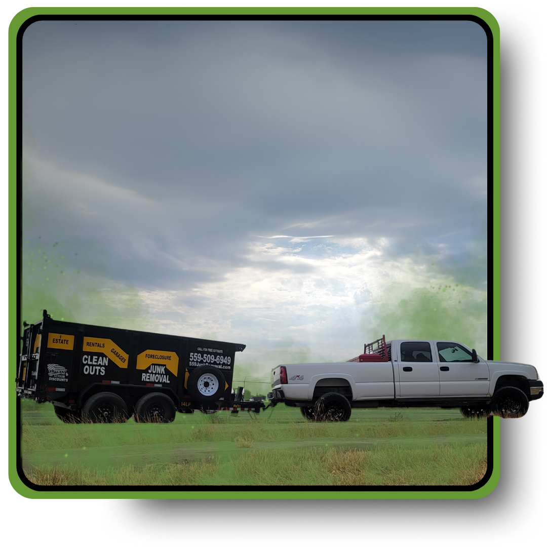 559 Junk removal truck with dump trailer 