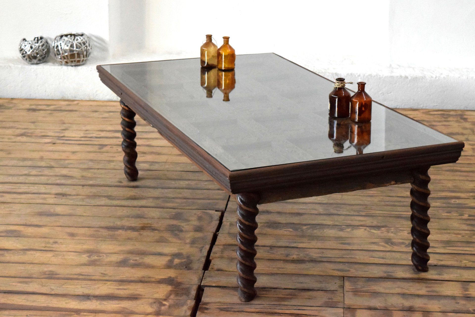 Couchtisch Adivasi Dooars Himalaya Antik Vintage Alt Indien Teakholz Groß Loft Tisch