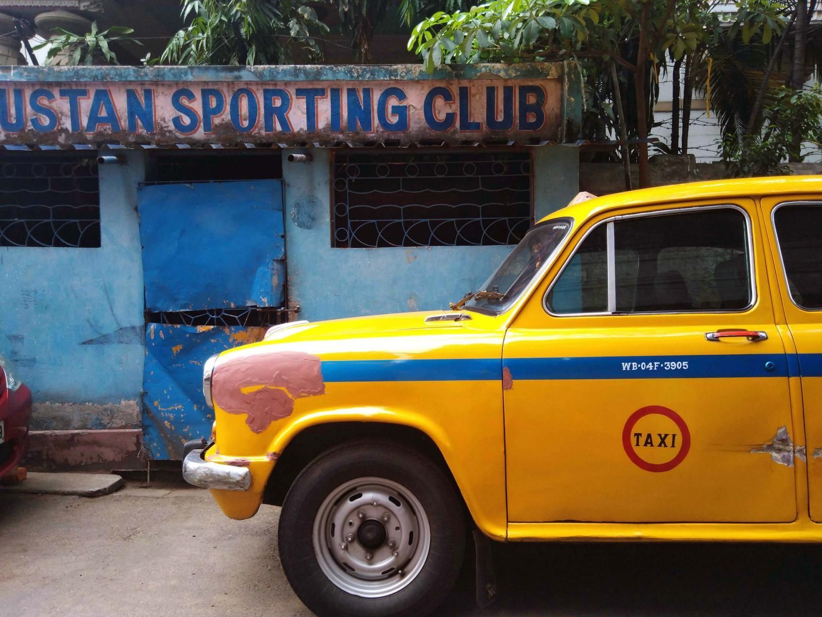 Eingang des Hindustan Sporting Club in Sonagachi Kalkutta