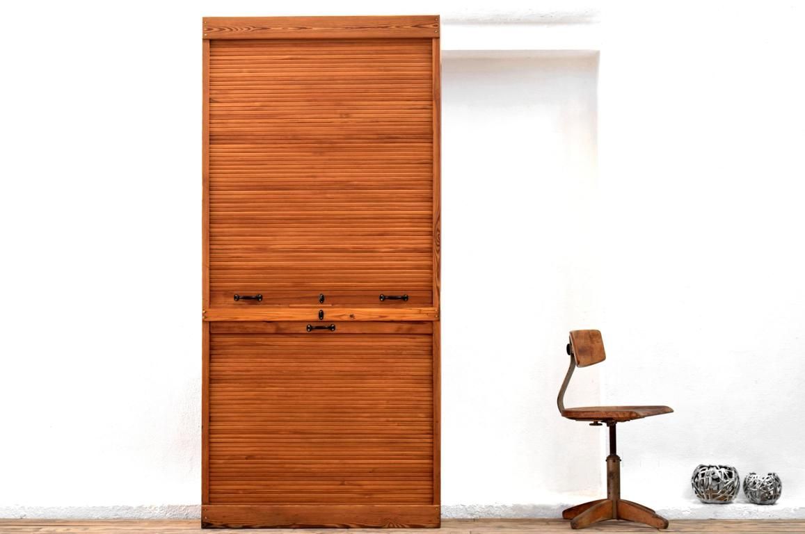 Rolladenschrank Antik Rollladenschrank Alt Büroschrank Aktenschrank Vintage Bauhaus