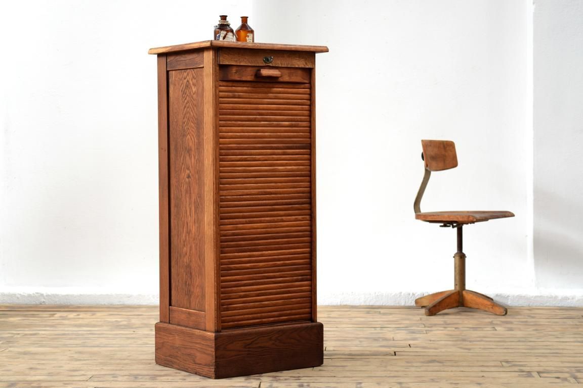 Antiker Rollladenschrank zur Lagerung von losem Papier