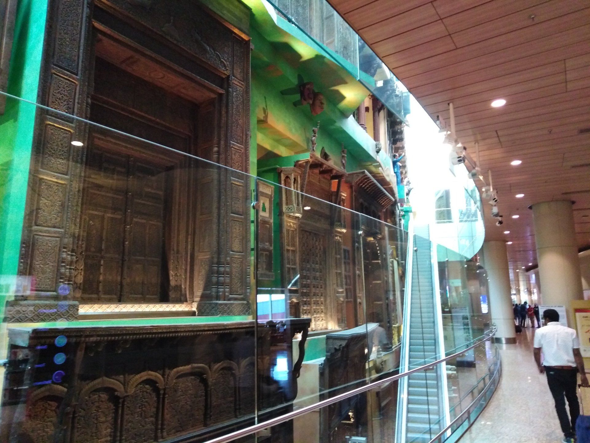 Ausstellung rajasthani haveli in Terminal 2 Flughafen Mumbai
