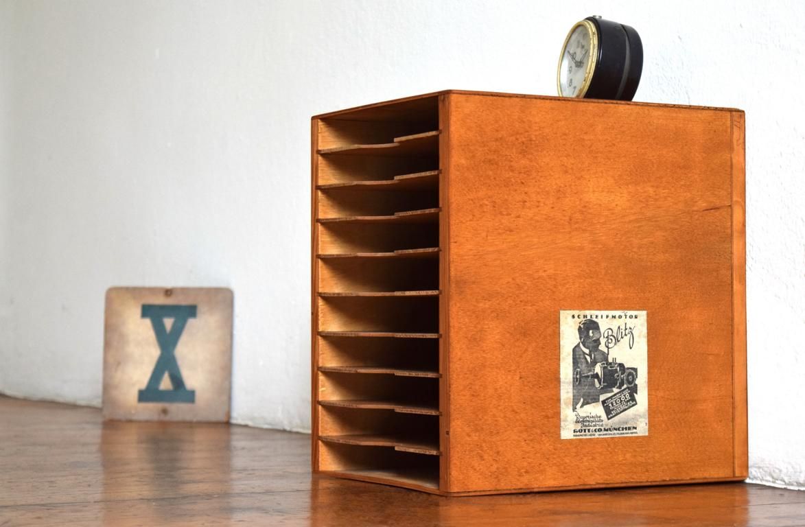 Papierablage A4 Antik Holz Alt Vintage Dokumentenablage Loft Büroablage Holzablage