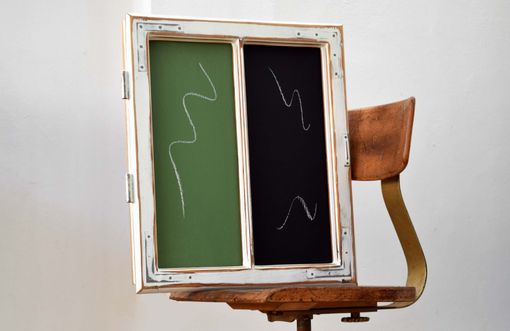 Kreidetafel Schreibtafel Wandtafel Antik Holz Alt Vintage Blackboard grün schwarz