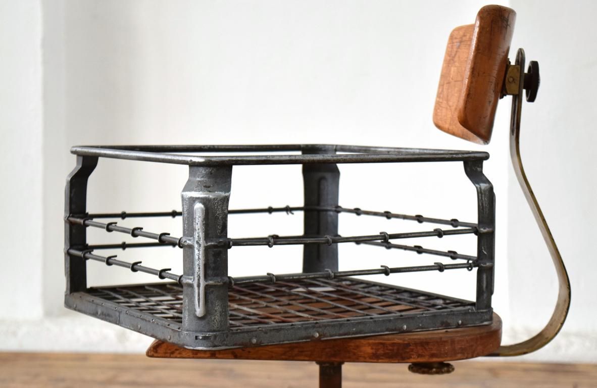 Metall Korb Getränkekiste Drahtkorb Antik DDR Alt Vintage Mid Century Garten Deko