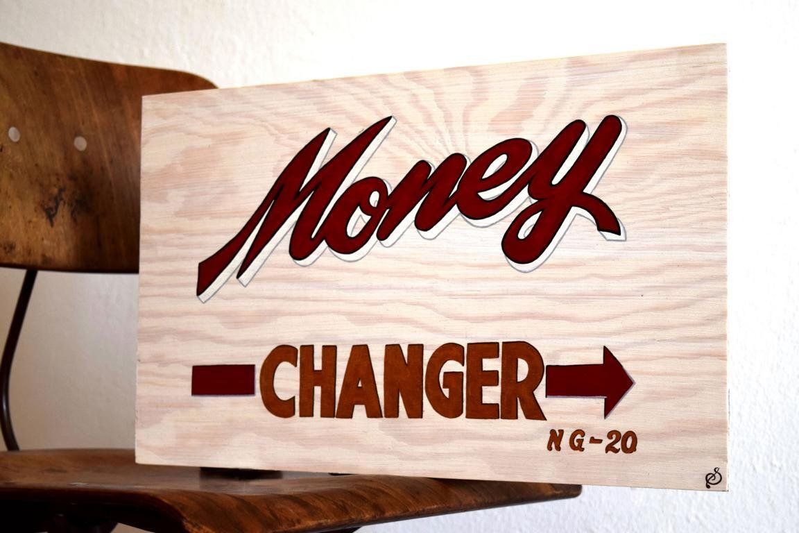 Schild handgemalt 