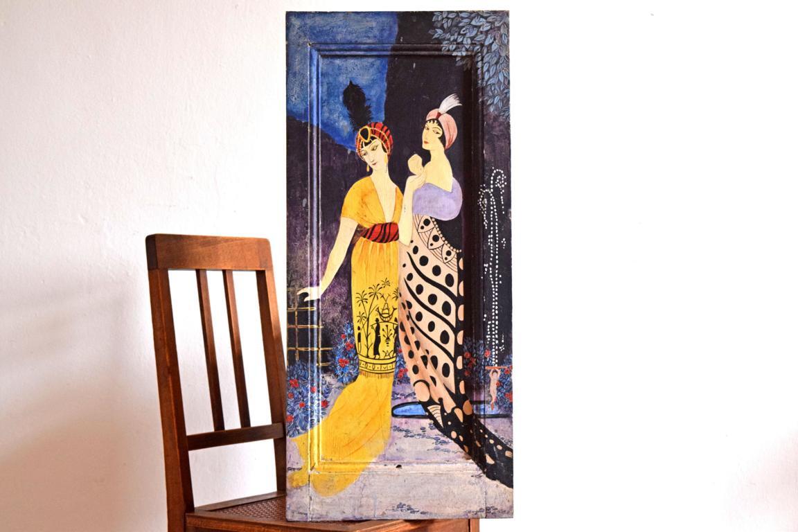 Gemälde handgemalt George Barbier Paul Poiret indische Kopie