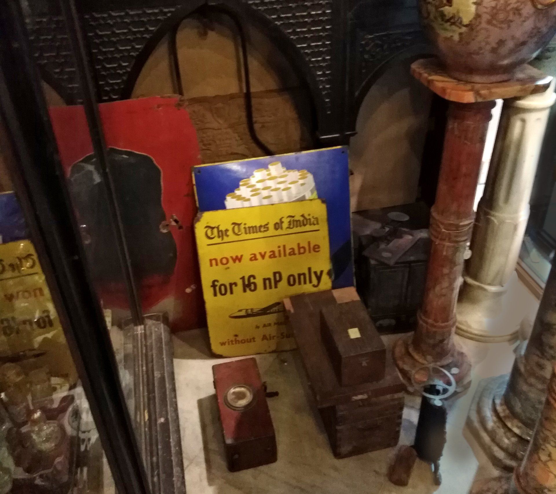 Original Emaille Schild The Times of India