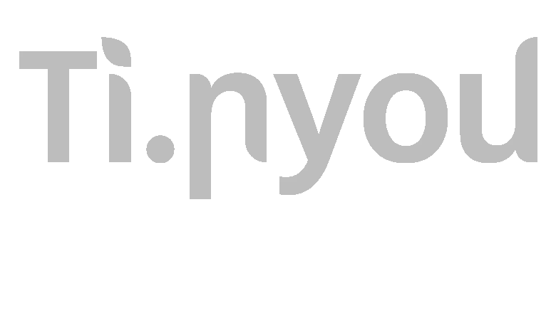 un logo bianco e grigio per ti nyou