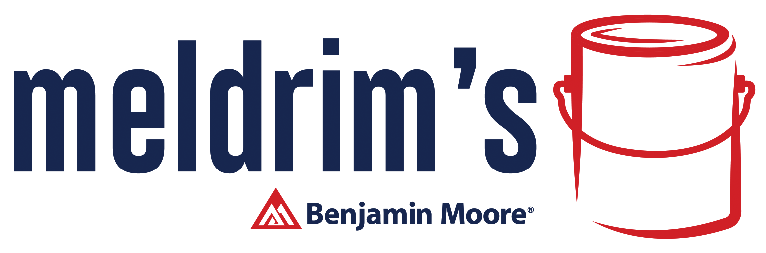 The logo for benjamin moore shows a bucket of paint.