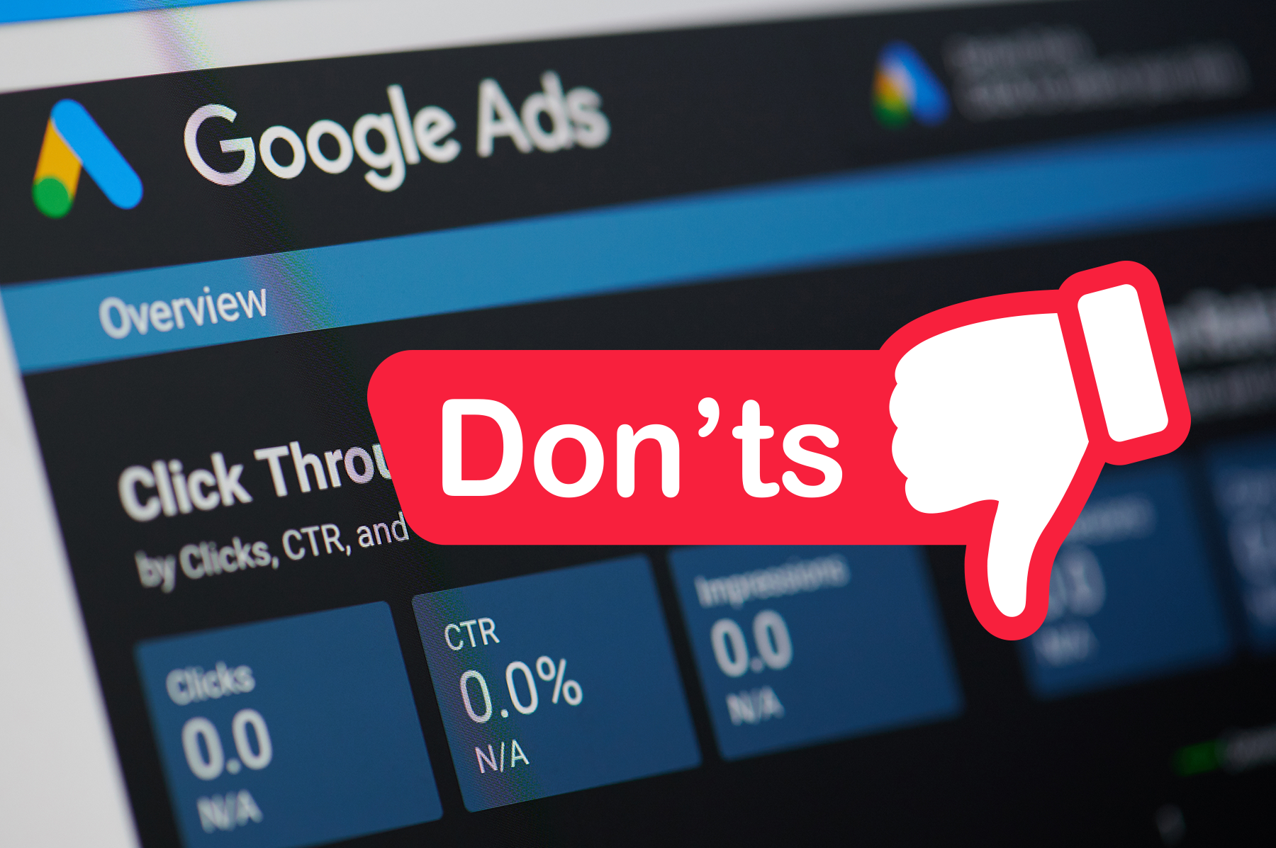 Google Ads - Was zu vermeiden ist