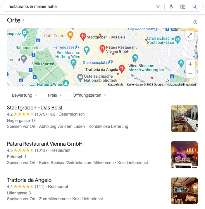 Restaurants im Local Snack Pack