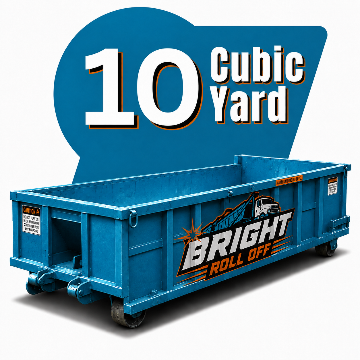 10 Yard Bright Roll Off Dumpster