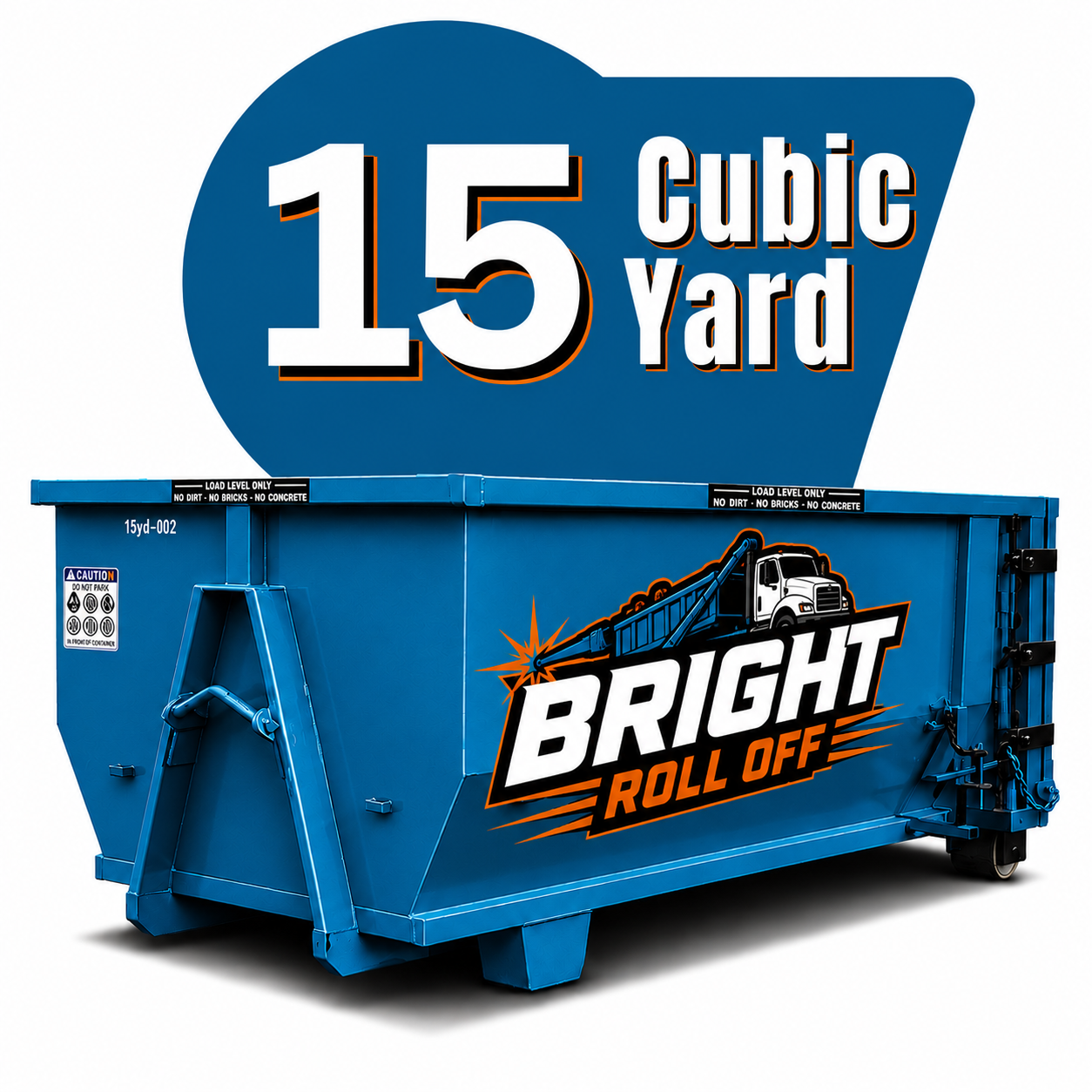 15 Yard Bright Roll Off Dumpster