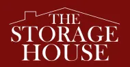 The Storage House logo: White text on a maroon background. Features a roof outline above the words.