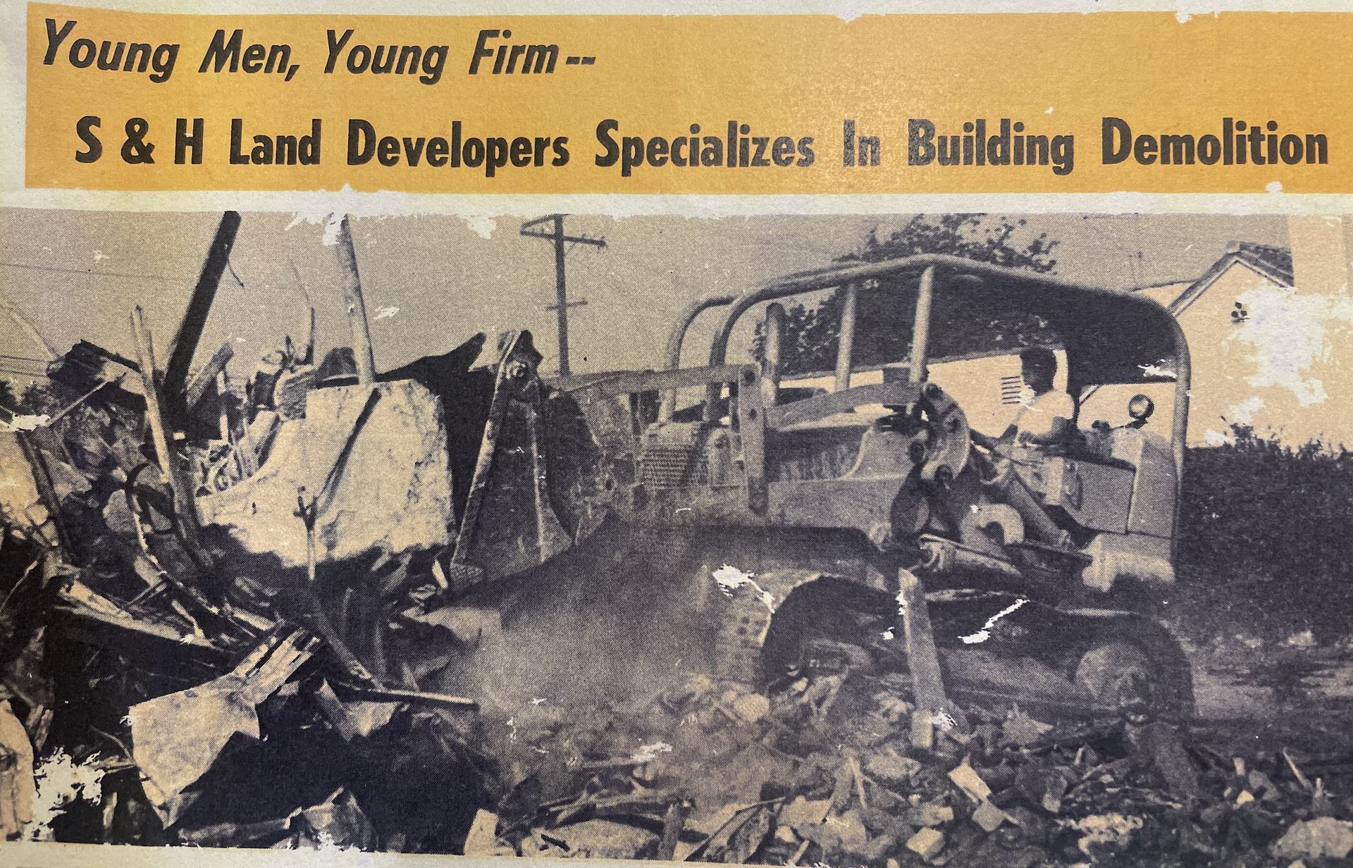 Black and White Photo of Building Being Demolished — Chicago, IL — Sterling Holloway Demolition 