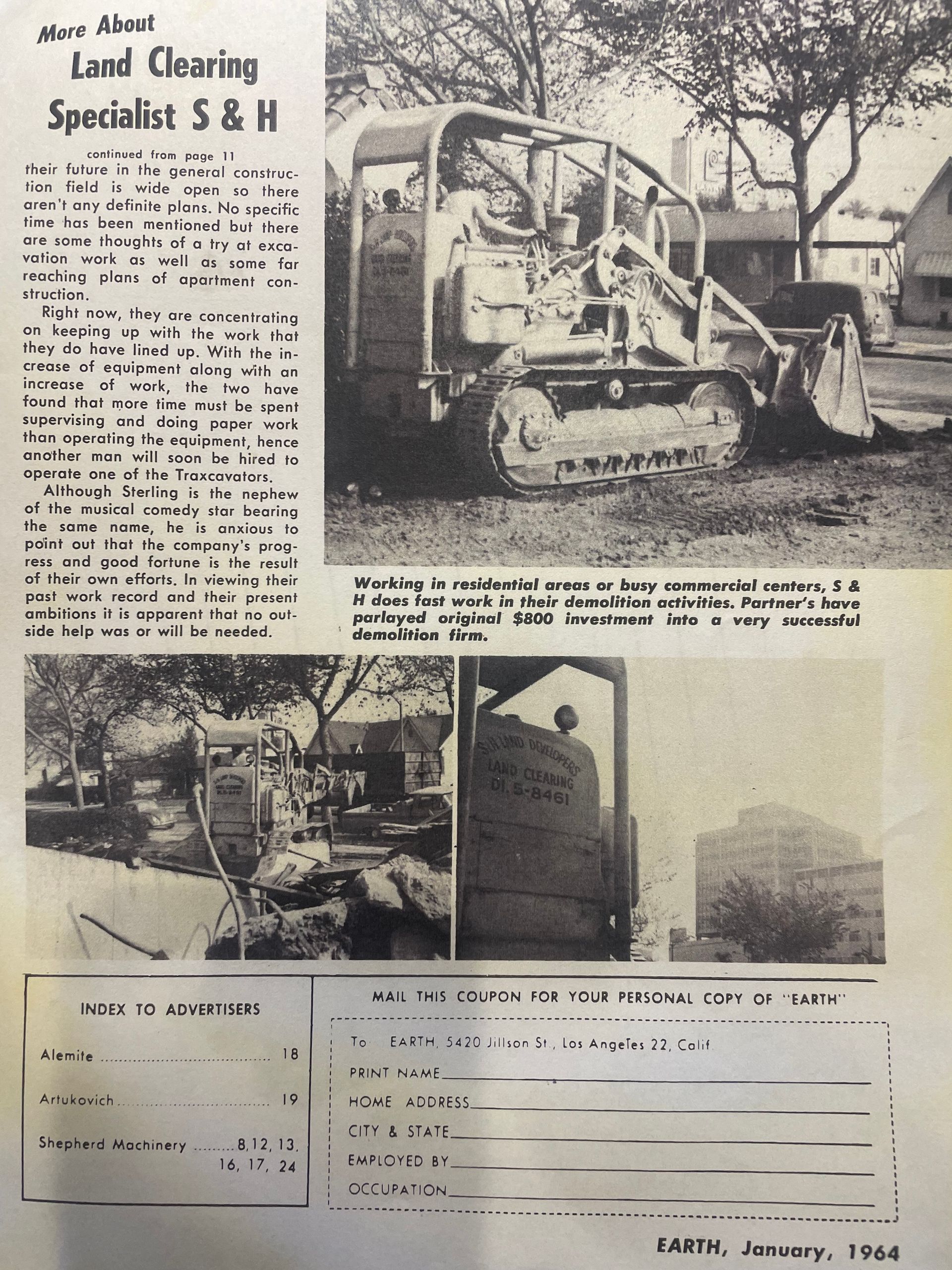 Newspaper Article About a Land Clearing Specialist — Chicago, IL — Sterling Holloway Demolition 