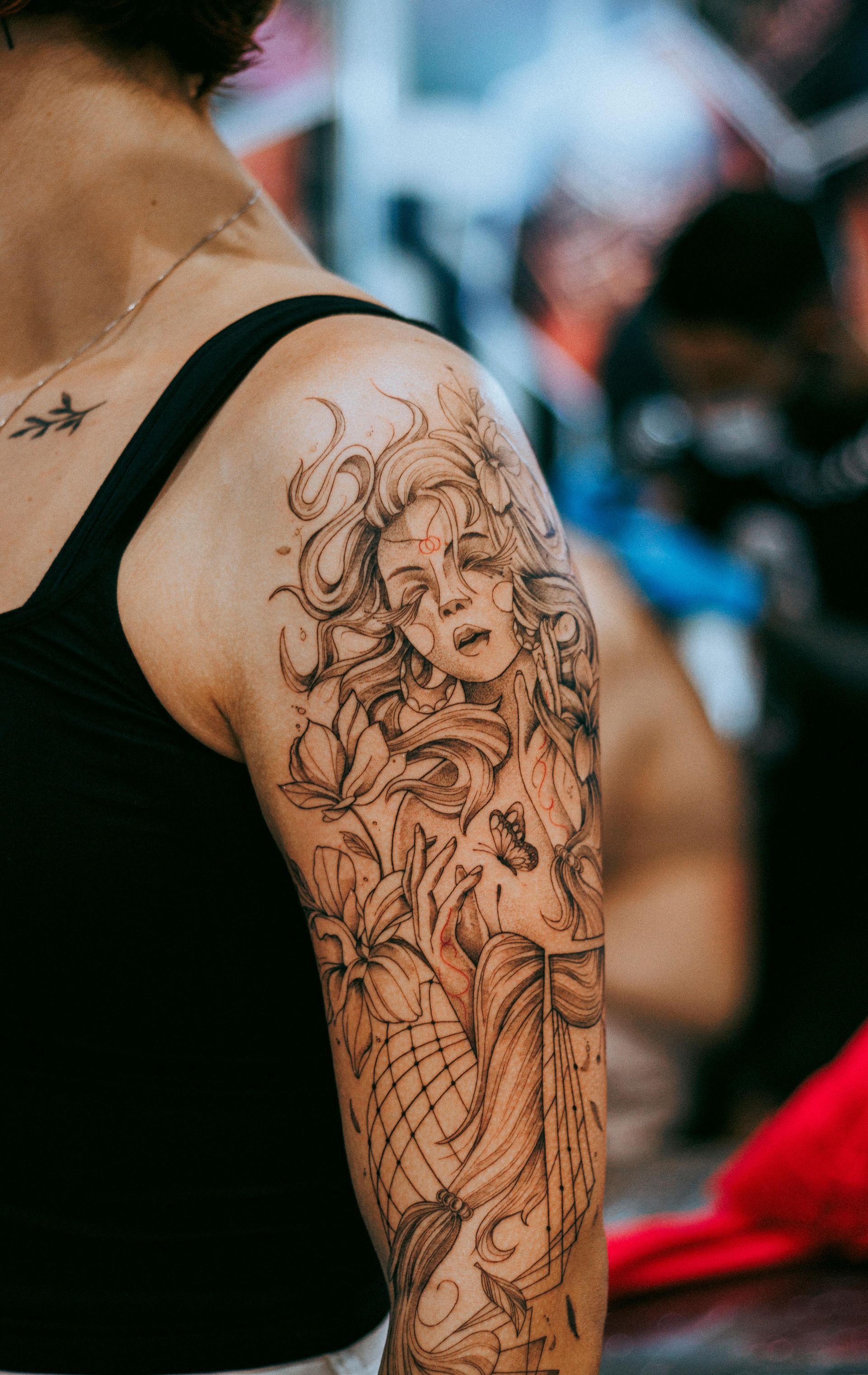 Arm With Detailed Tattoo Design — Laserpro Tattoo Removal in Shellharbour, NSW