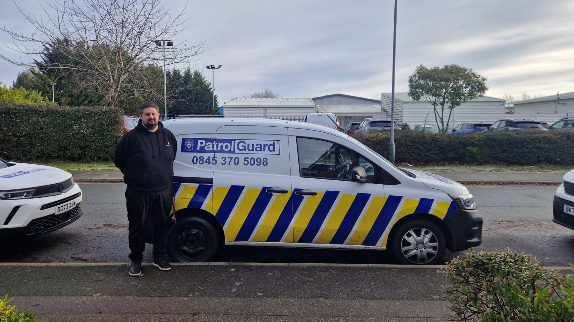 PatrolGuard director Gareth Surdo standing beside a PatrolGuard van.